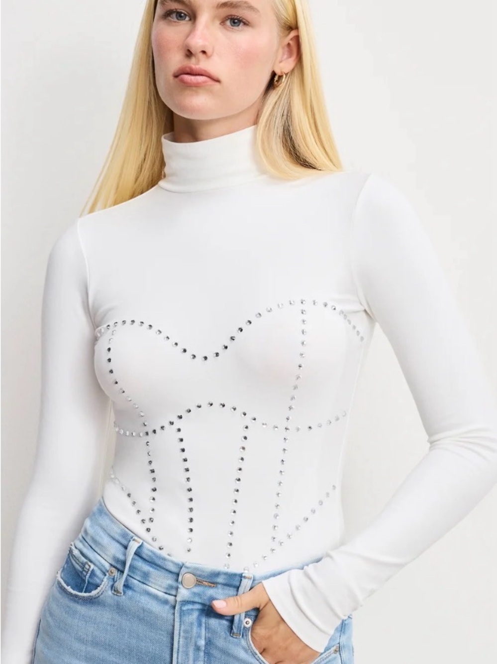 Good American x Dolly Parton Dolly Joleans Crystal Corset Bodysuit 5XL